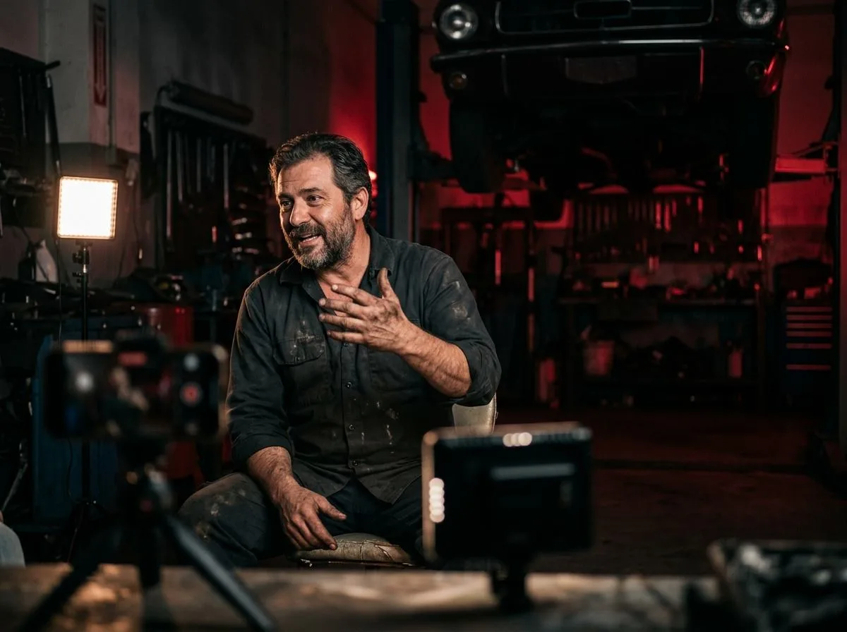 Kurzinterview mit dem Meister einer Kfz-Werkstatt für Instagram und TikTok